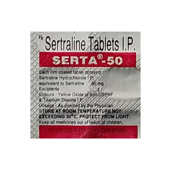 serta 50mg tablet 15's